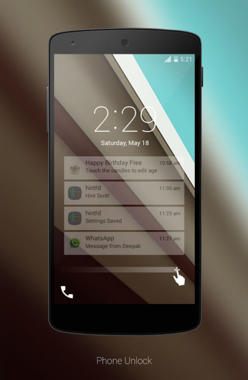 Android L Locksreen