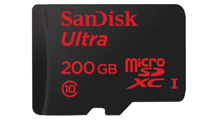 200-гигабайтная карта памяти microSD от Sandisk