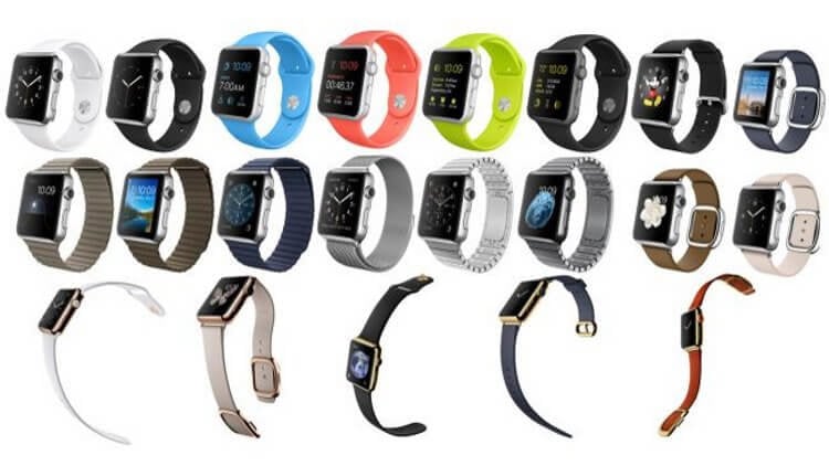 Разнообразие ремешков для Apple Watch