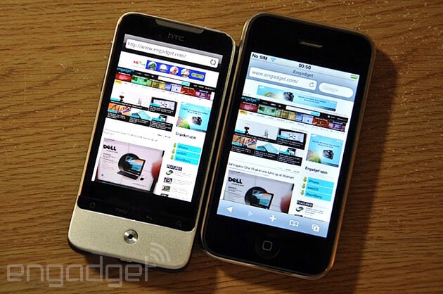 htc legend and iphone3gs