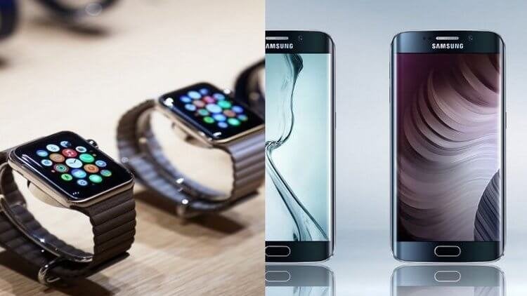 Apple Watch и Galaxy S6 Edge