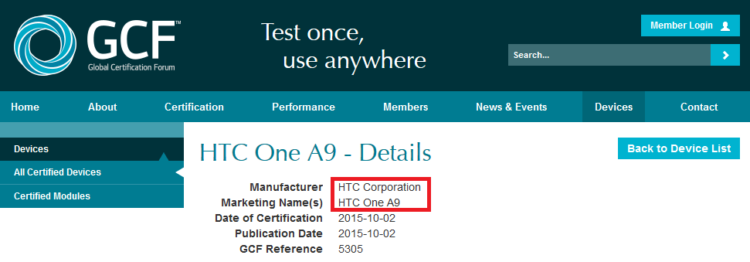 HTC-One-A9-receives-GCF-certification — копия