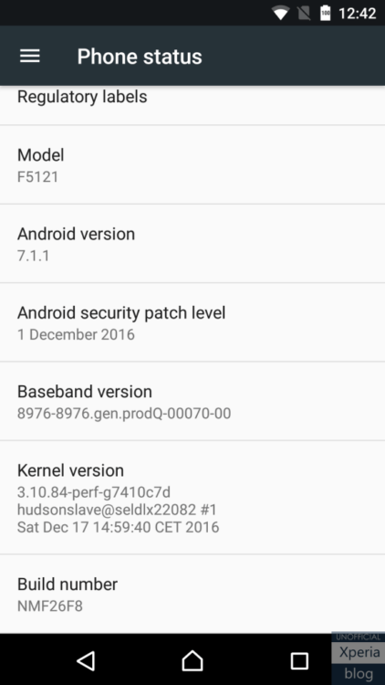 Android 7.1.1 Nougat Concept для Xperia X