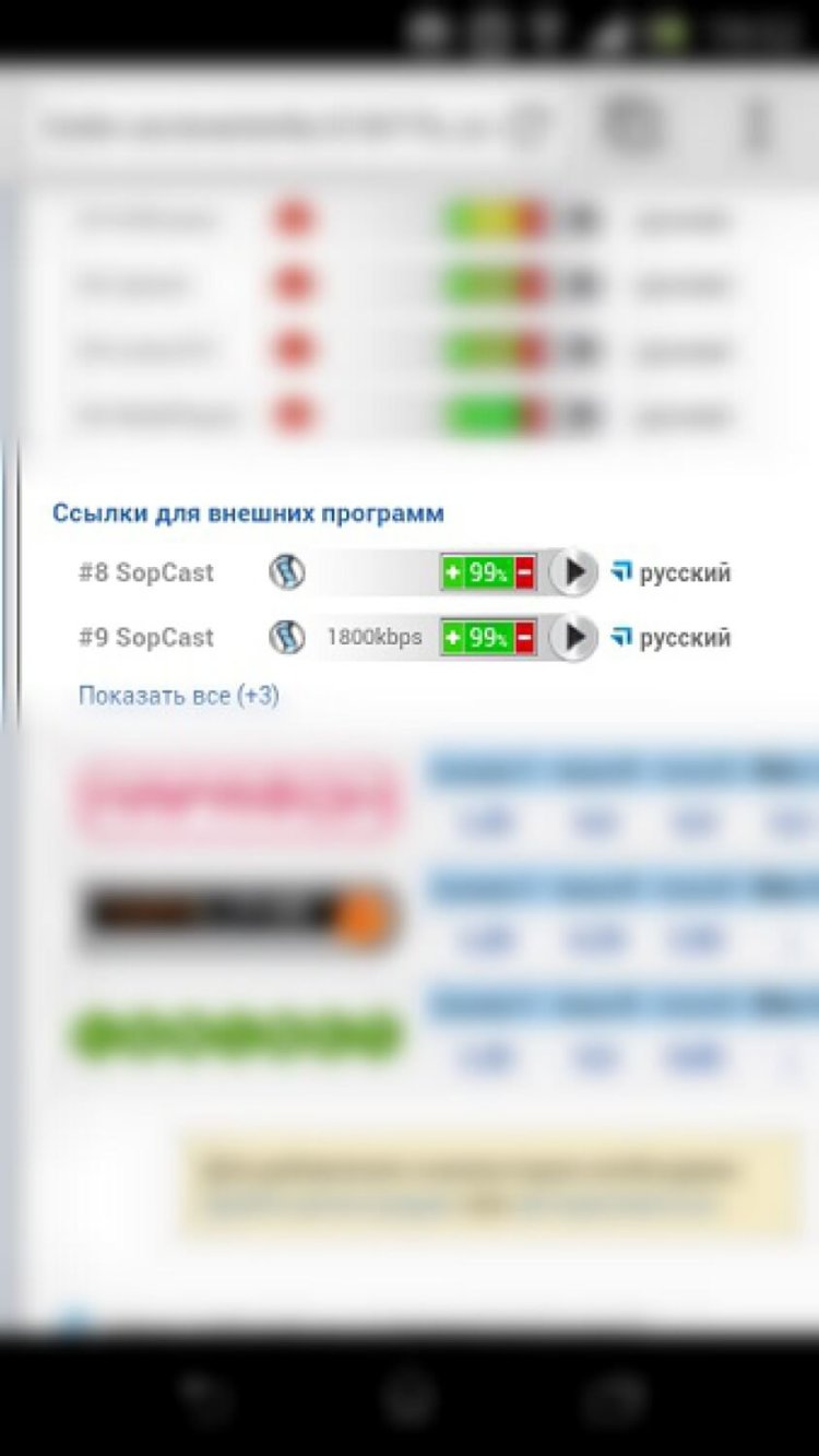 Sopcast: спортивные трансляции в любое время. 30 секунд до футбола. Фото.