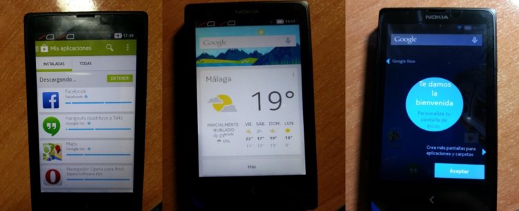 Nokia X и полноценный Android. Фото.