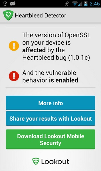 Уязвимость Heartbleed. Чем опасна и как проверить Android-устройство. Фото.