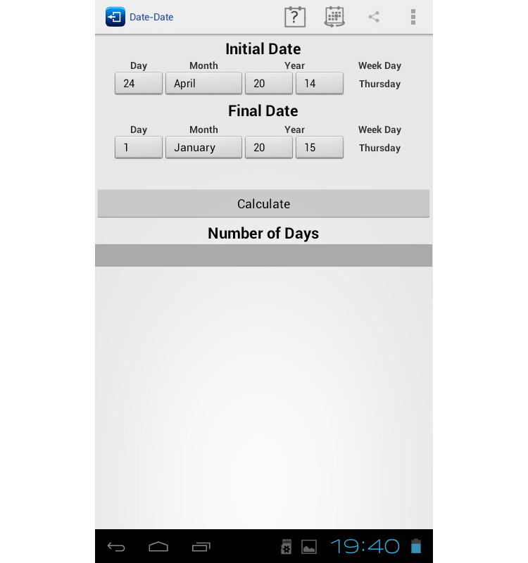 Сколько дней до Нового Года? Калькулятор дат Days Calculator. Окно приложения. Сколько дней до Нового Года? Калькулятор дат Days Calculator. Окно приложения. Фото.