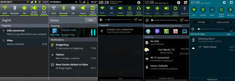 Эволюция TouchWiz: 5 лет истории. Фото.