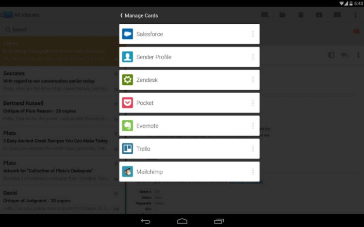 5 достойных приложений-альтернатив Gmail. CloudMagic. Фото.