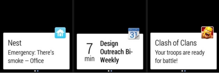 В Google демонстрируют уведомления Android Wear, а HTC One Wear прощается с летом. Уведомления Android Wear просто интегрировать со сторонними приложениями. Фото.
