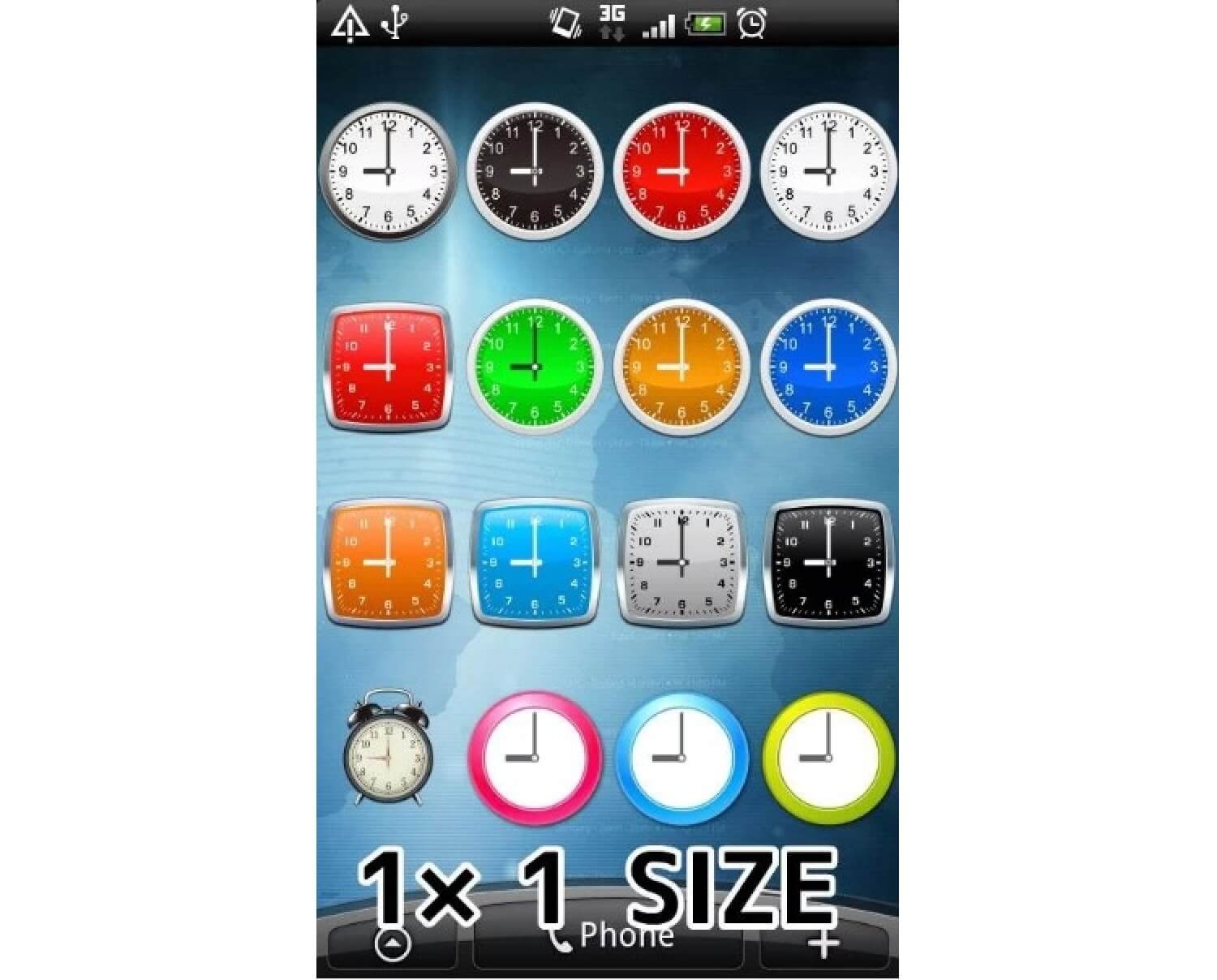 Android-часы: десятка «умнейших». 3. Analog clocks widget – simple. Фото.