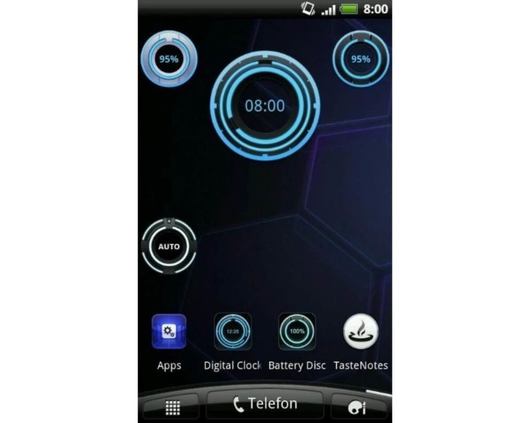 Android-часы: десятка «умнейших». 4. Digital Clock Disc Widget. Фото.
