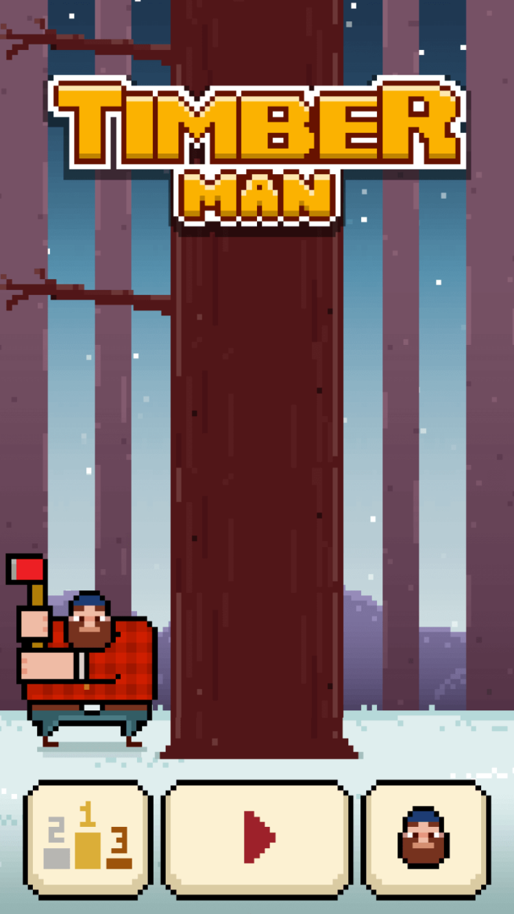 Игры на Android, в которых «пиксели — не главное». Timberman. Игры на Android, в которых «пиксели — не главное». Timberman. Фото.