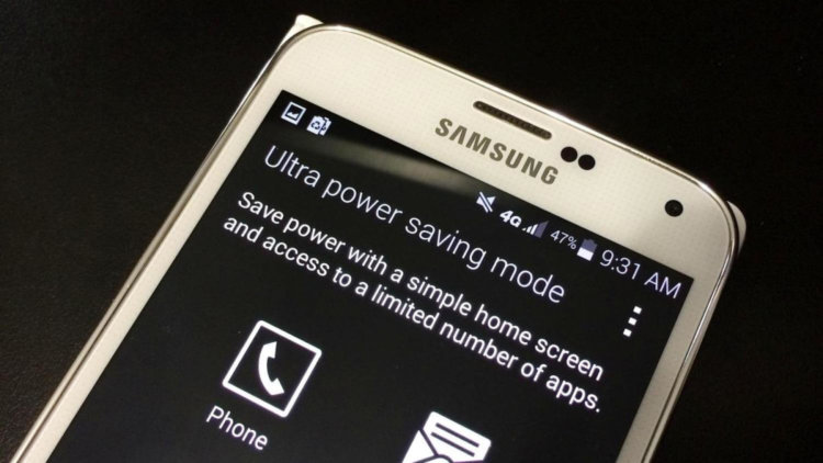 Как это работает: режим повышенной экономии энергии Galaxy S5. Фото.