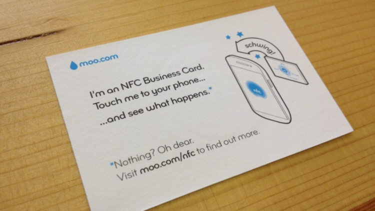 5 наиболее необычных методов использования NFC. Визитные карточки. Фото.