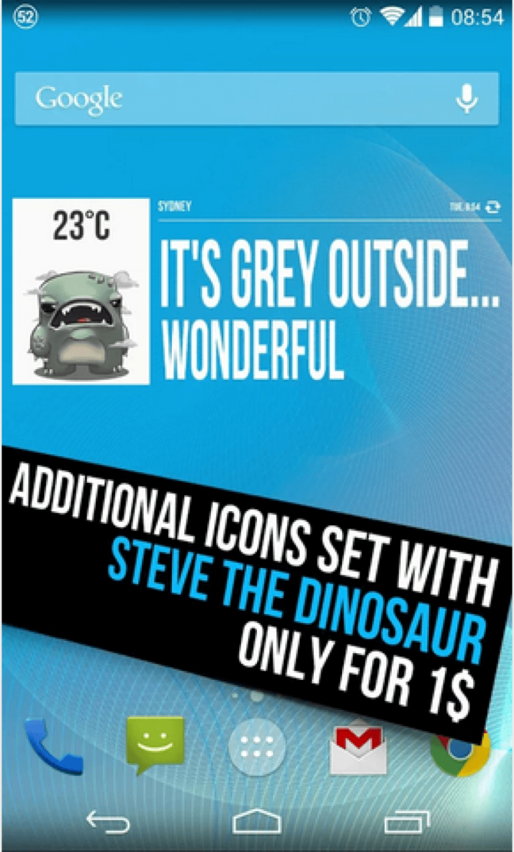 Забавные виджеты прогноза погоды для Android. Grumpy Weather — всегда плохая погода. Фото.