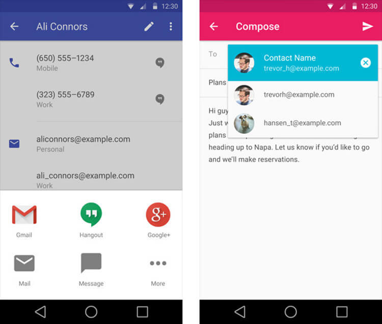 Android 5.0 L Material Design. «Материализация» дизайна от Google. О «материальном» дизайне. Фото.