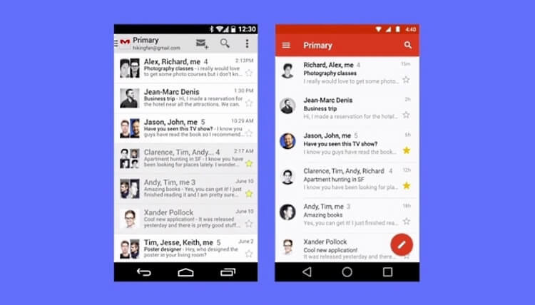 Android 5.0 L Material Design. «Материализация» дизайна от Google. «Поумневшие» уведомления. Фото.