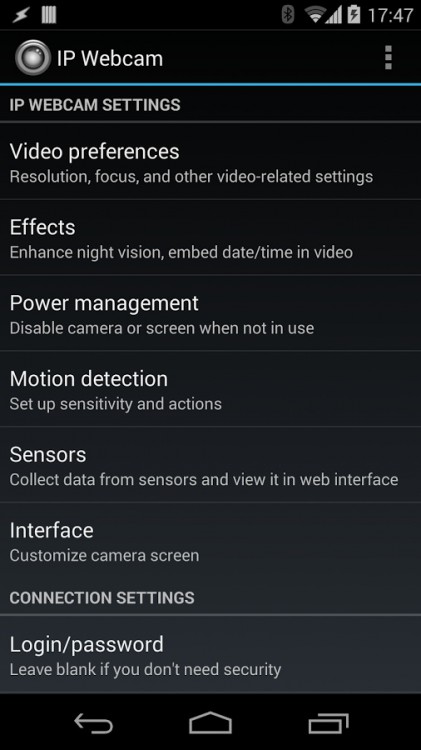 Как превратить свой Android-смартфон в камеру наблюдения. Фото.