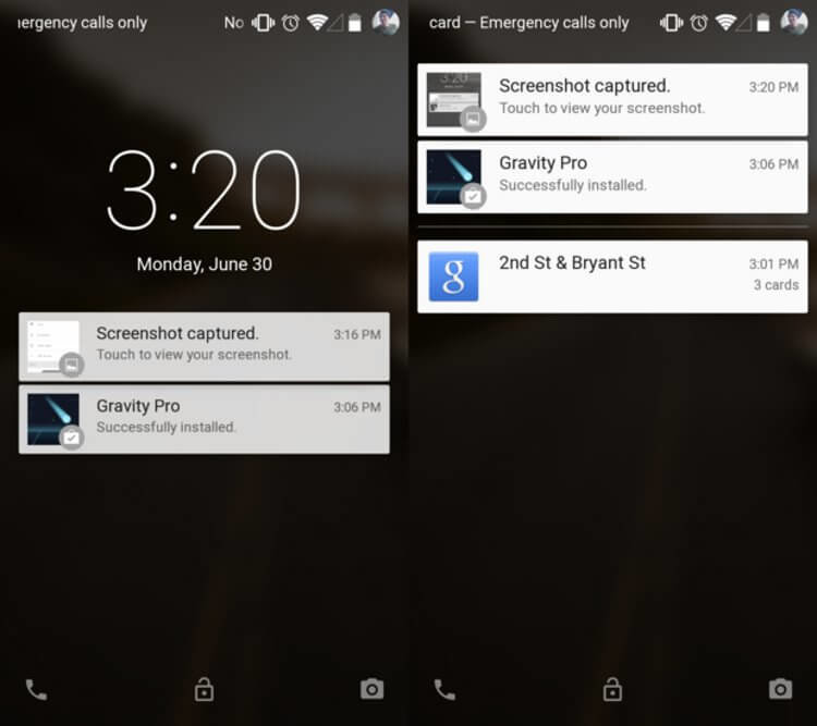 5 приятных и не очень инноваций экрана блокировки Android 5.0 L. 2. Уведомления на экране блокировки. 5 приятных и не очень инноваций экрана блокировки Android 5.0 L. 2. Уведомления на экране блокировки. Фото.