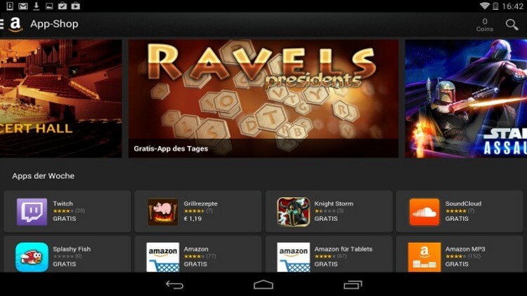5 лучших альтернатив Google Play Store. 3. Amazon Appstore для Android. Фото.