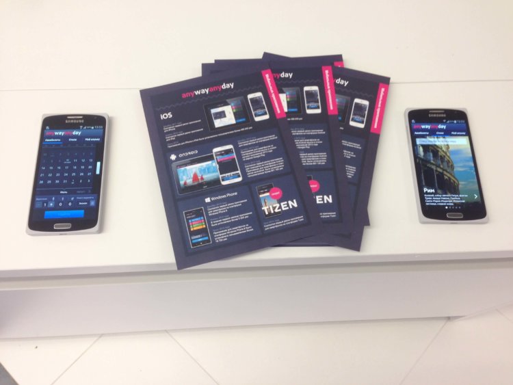 Anywayanyday запускает приложение для Tizen. Anywayanyday запускает приложение для Tizen. Фото.