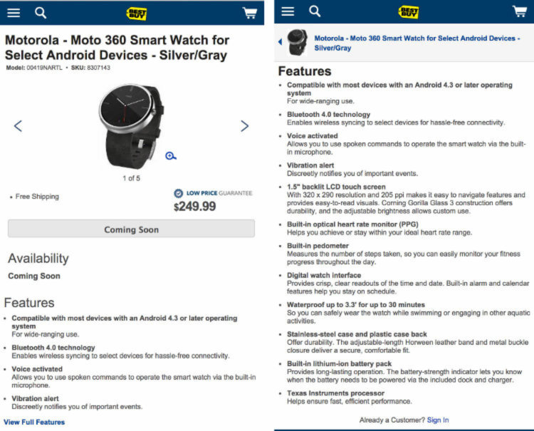 Стала известна цена Moto 360. Фото.