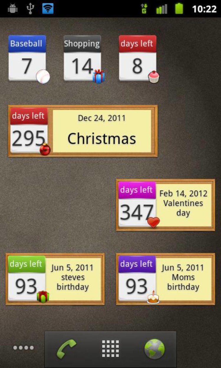 Бесплатные виджеты, которые нужно установить прямо сейчас. Days Left Widget. Фото.