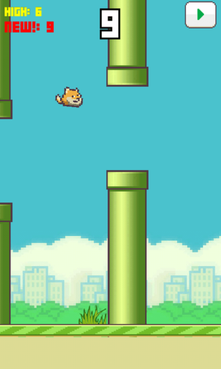 5 лучших альтернатив Flappy Bird. Flappy Doge. Фото.