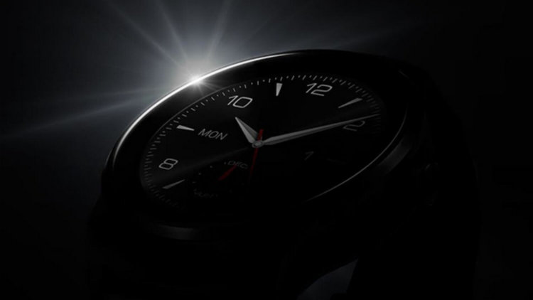 LG показала тизерное фото круглых часов G Watch R. Фото.