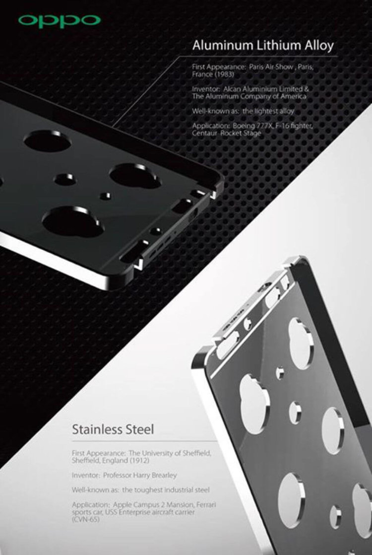 Сталь или литиевый сплав? OPPO предлагает два варианта корпуса для N3. Фото.