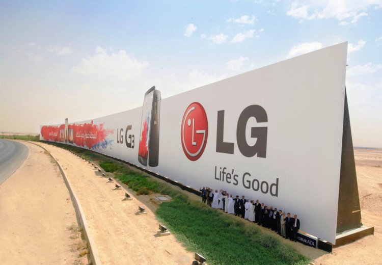Главное — правильная реклама: компания LG попала в Книгу рекордов Гиннесса. Фото.