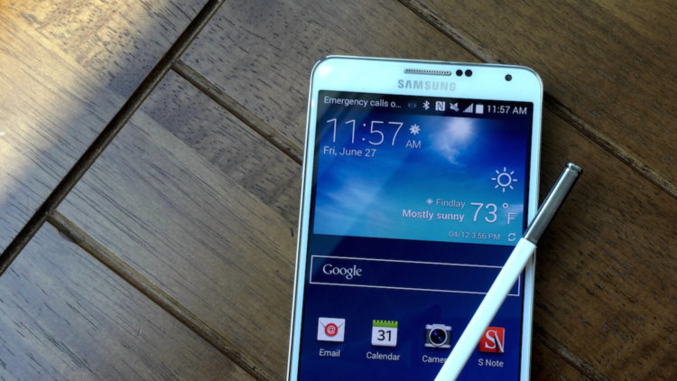 Galaxy Note 4 против гранитного пола — кто победит? Фото.