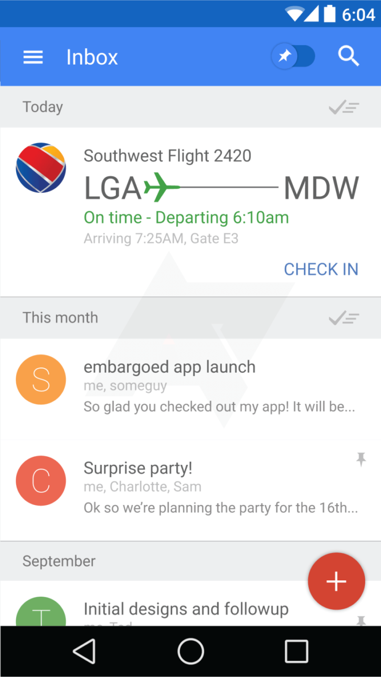 Google Bigtop — эволюция Gmail. Фото.