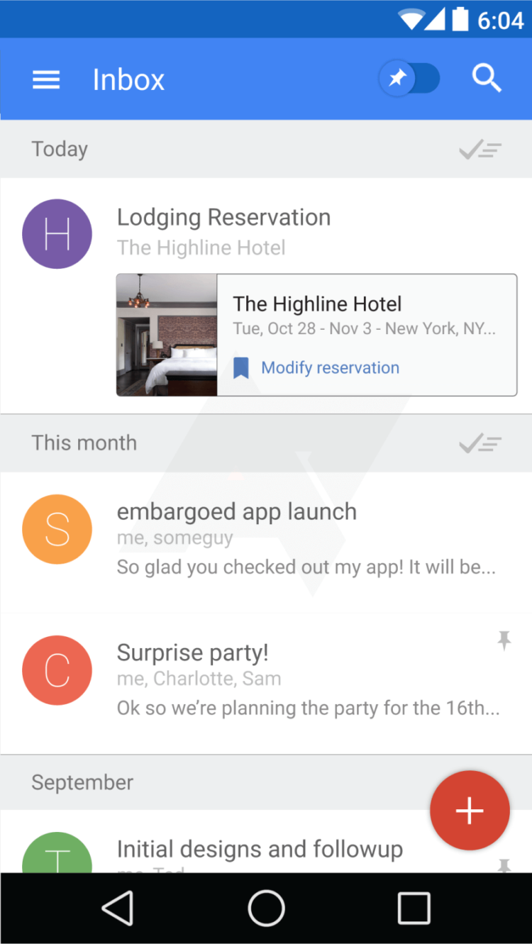 Google Bigtop — эволюция Gmail. Фото.