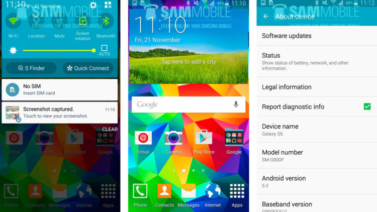 В Сеть утекли скриншоты Android Lollipop для Samsung Galaxy S5. Фото.