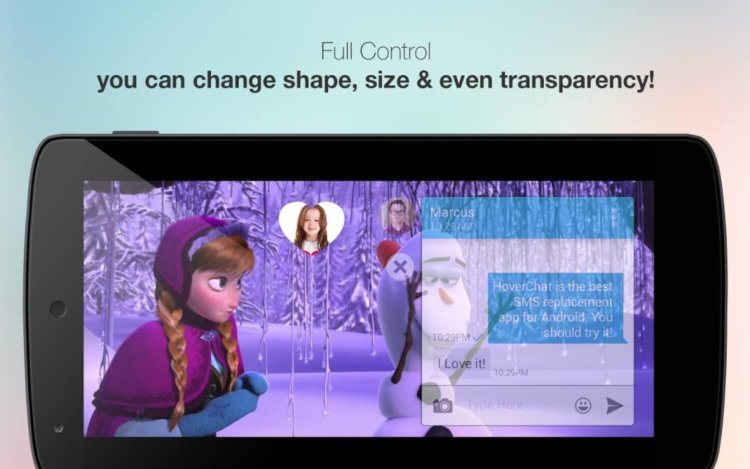 Владельцы iPhone могут только позавидовать этому набору приложений. HoverChat. Фото.