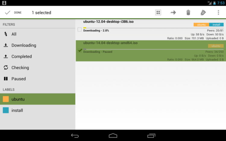 Владельцы iPhone могут только позавидовать этому набору приложений. tTorrent. Фото.