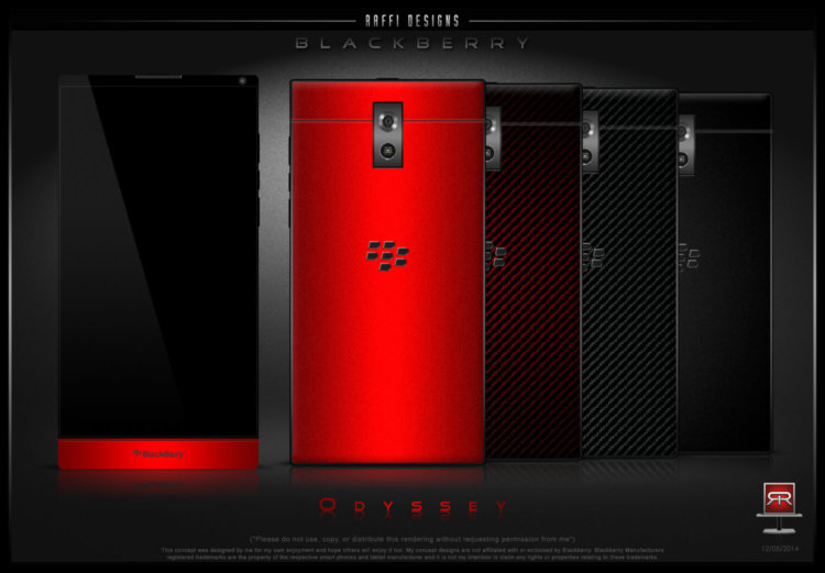 Лучшие концепты новинок 2015 года. BlackBerry Odyssey. Фото.