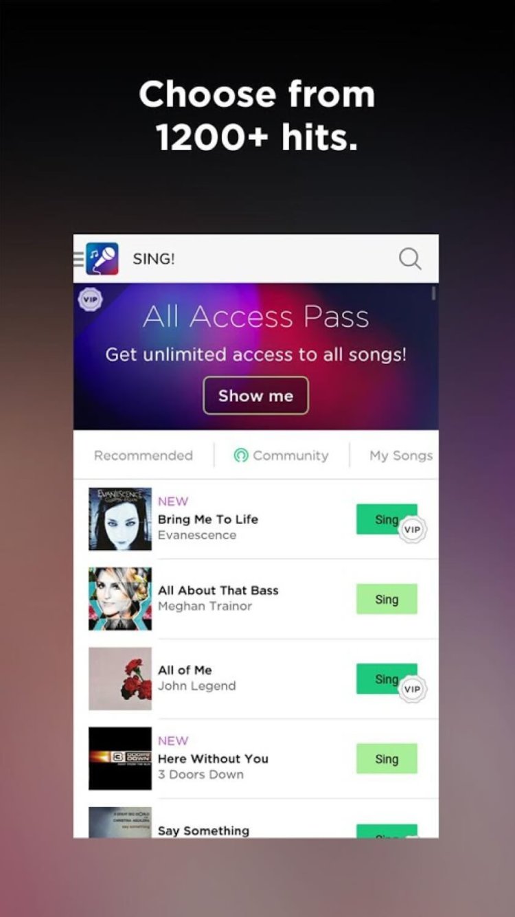 Давайте споём: лучшие приложения для караоке. Sing! Karaoke by Smule. Фото.