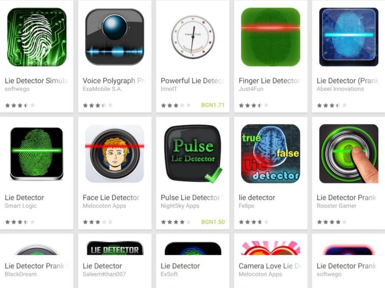10 типов Android-приложений, которых следует избегать. 7. Детекторы лжи. Фото.