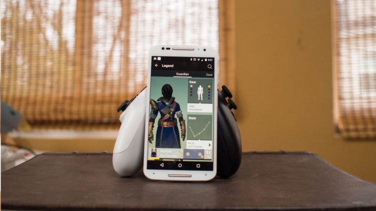 Android-смартфон: помощник при игре на консоли. Фото.
