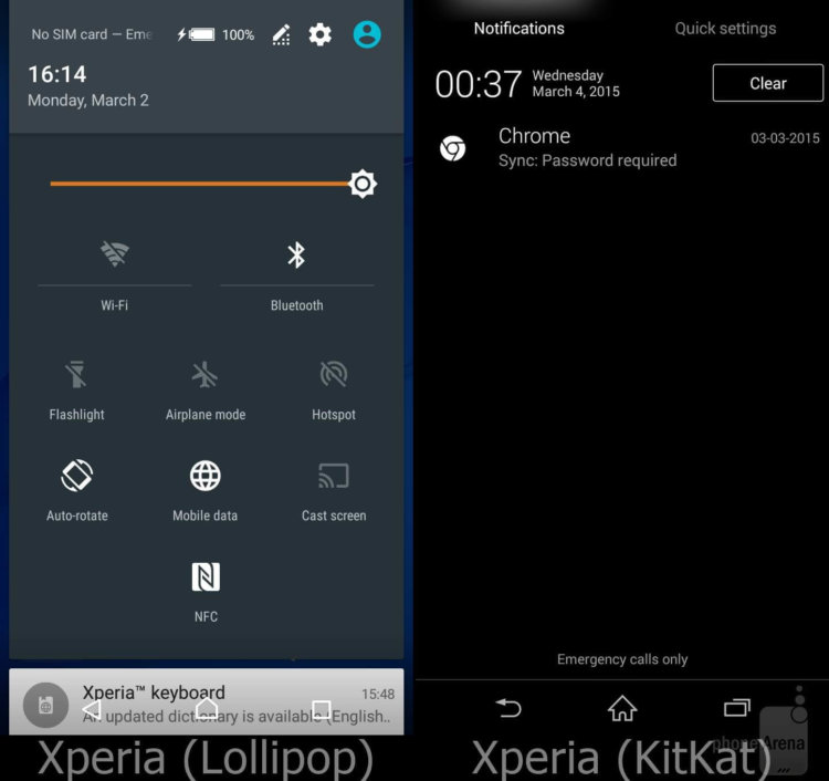 Сравнение оболочек Xperia UI. Фото.