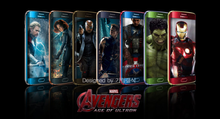 Ограниченная серия Galaxy S6 Edge с героями Marvel на рендерах. Фото.
