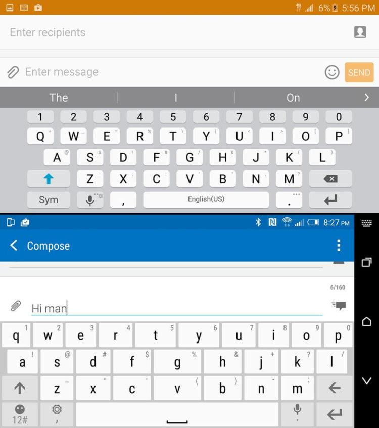 Сравнение Sense 7 и TouchWiz. Фото.
