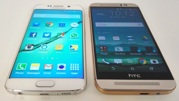 Сравниваем дисплеи HTC One M9 и Samsung Galaxy S6. Фото.