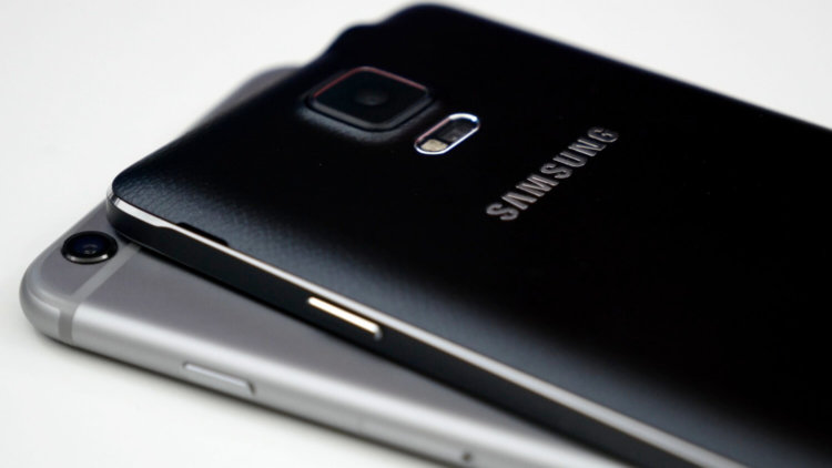 Семь смартфонов для тех, кому надоел пластик. Samsung Galaxy Note 4. Фото.