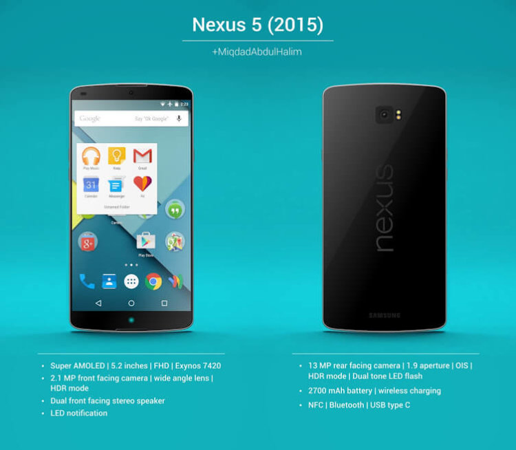 Концепт нового Nexus 5 — такой смартфон мы ждем? Фото.