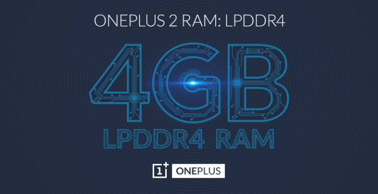 Последний анонс перед презентацией: OnePlus 2 получит 4 ГБ оперативной памяти LPDDR4. Фото.