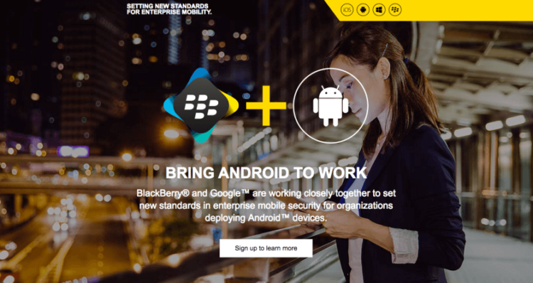 BlackBerry поможет Google «подготовить Android для работы». Фото.